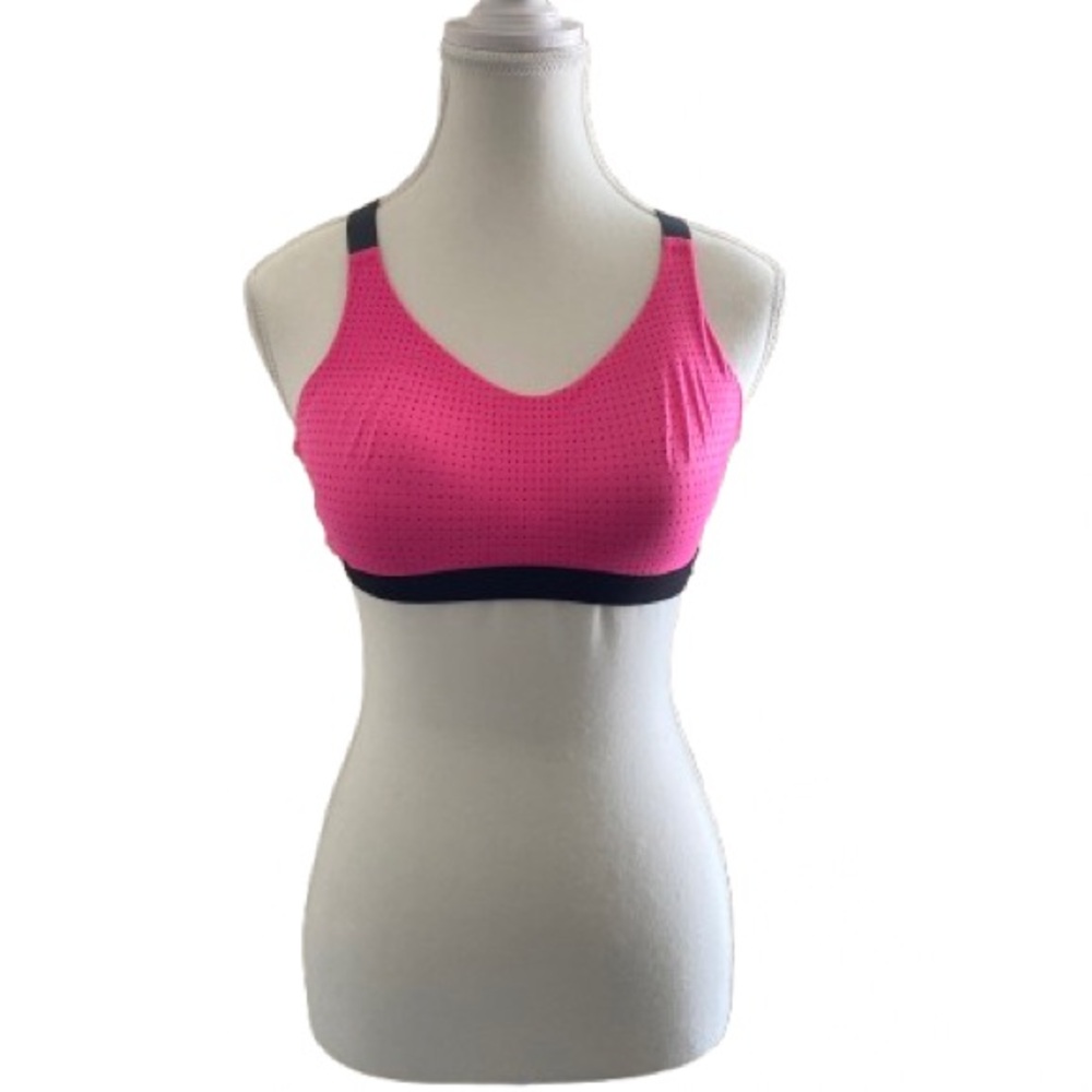 Victoria's Secret Pink and Black Sports Bra 34B  Y2K